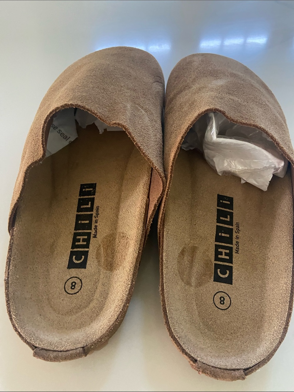 CHIC Suede Mule Clogs in Brown - Picture 9 of 14
